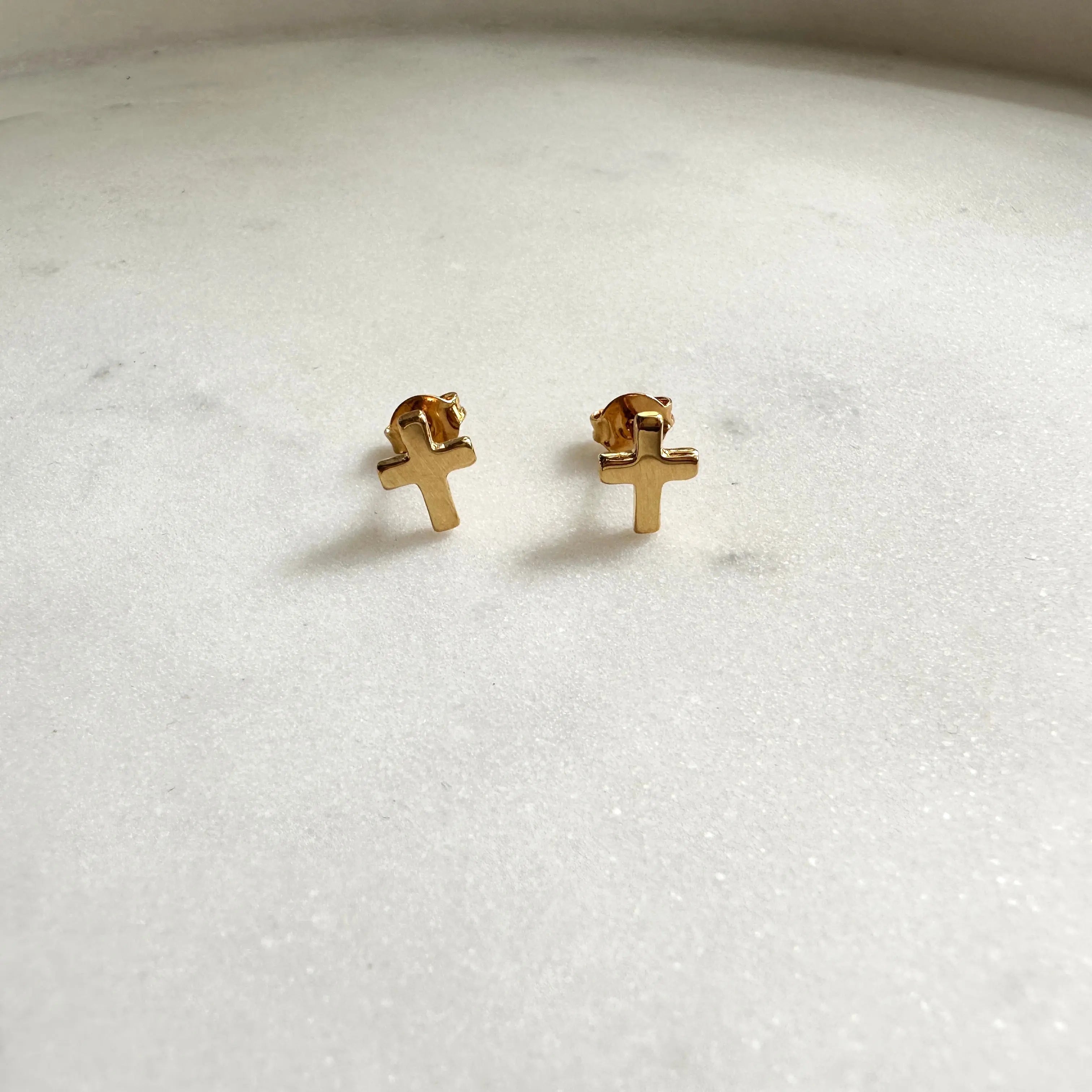 Aretes Cruz Aretes Gold Muun Jewelry