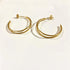 Arracada Doble Grande Aretes Gold Muun Jewelry
