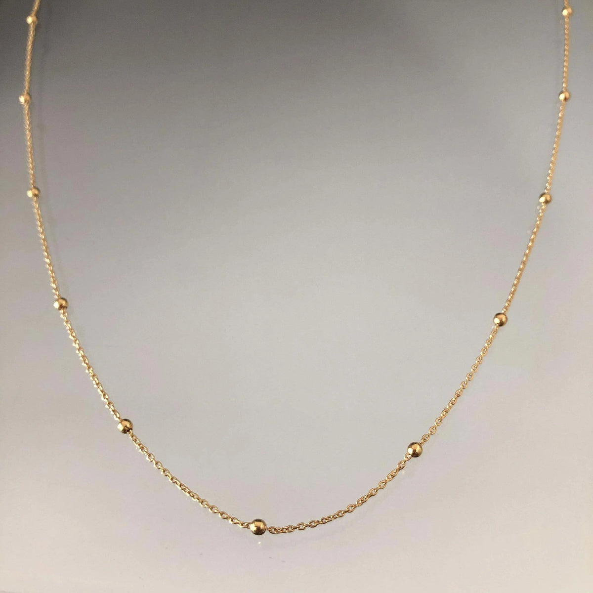 Cadena Corta Bolitas Choker Collares Gold Muun Jewelry