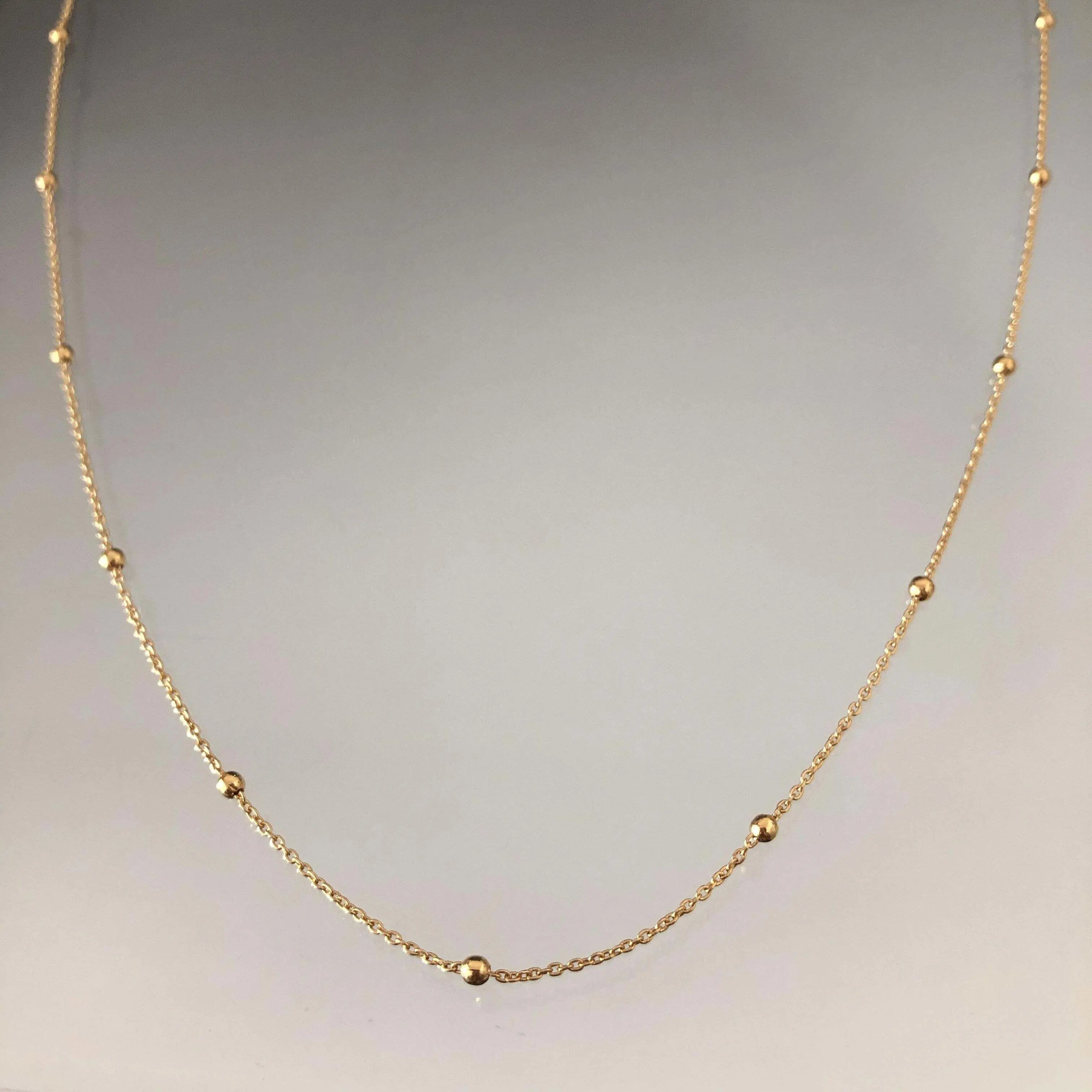 Cadena Corta Bolitas Choker Collares Gold Muun Jewelry