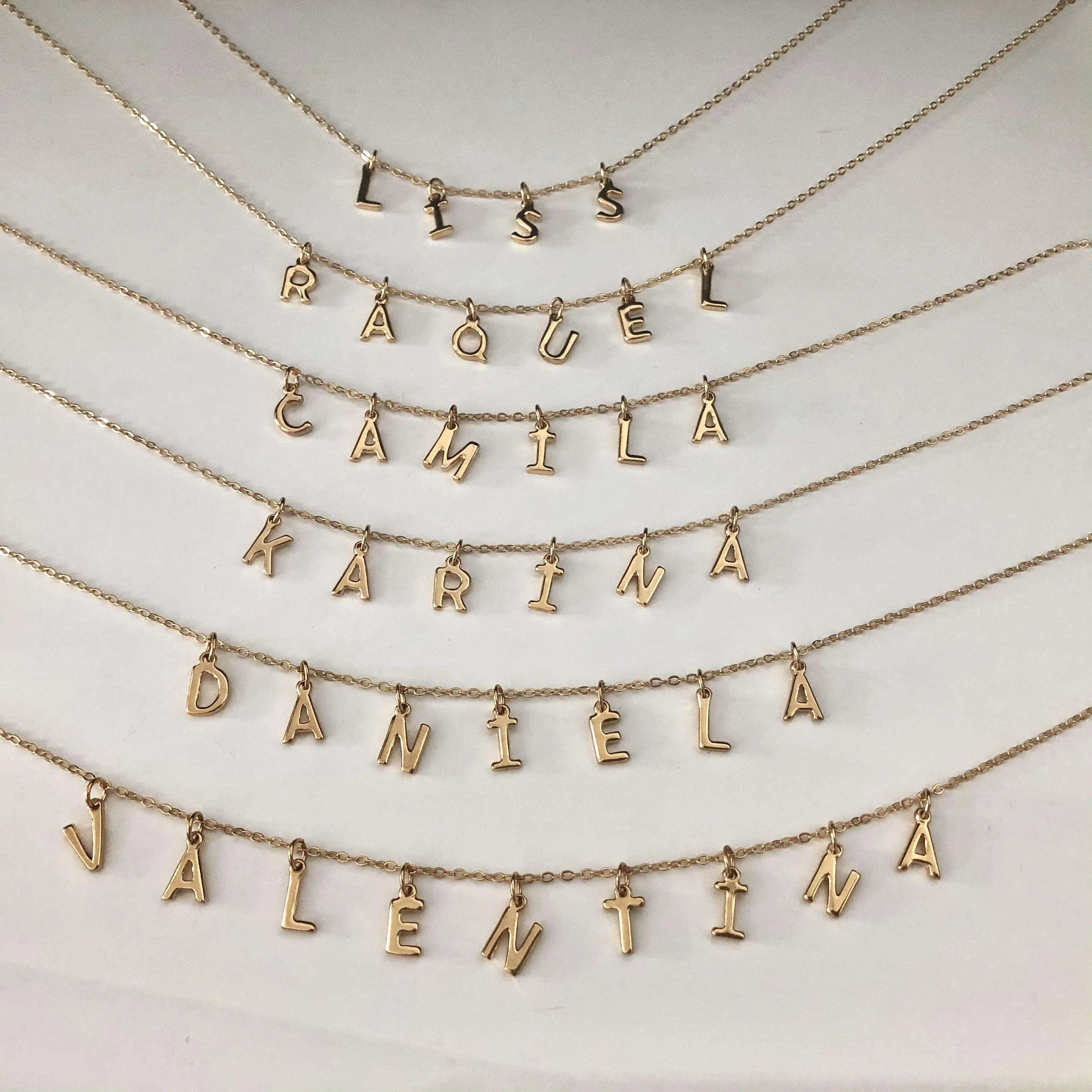 Collar Nombres de 7 a 9 letras Nombres Personalizados Muun Jewelry