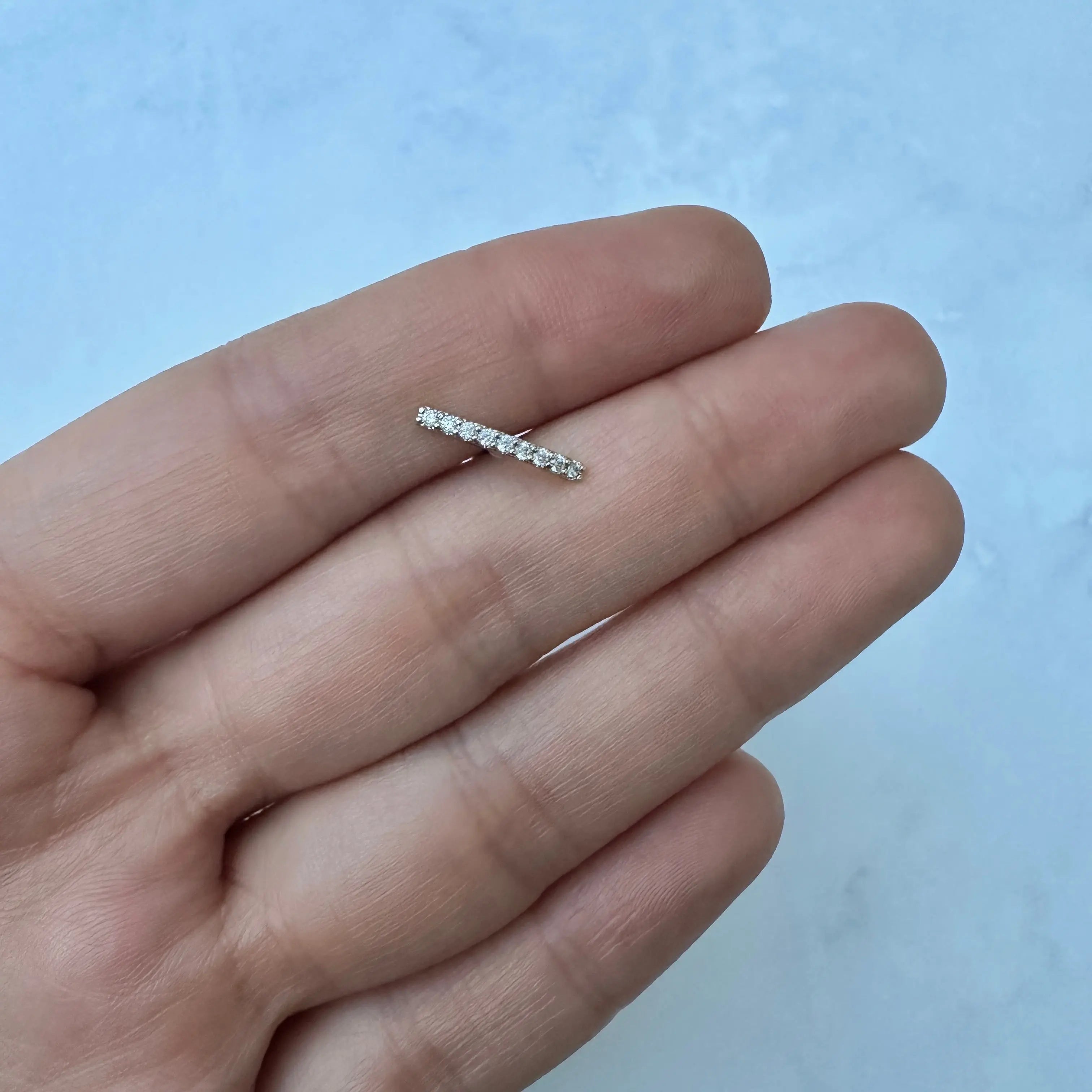 Piercing Acero Barra larga plateado Muun Jewelry