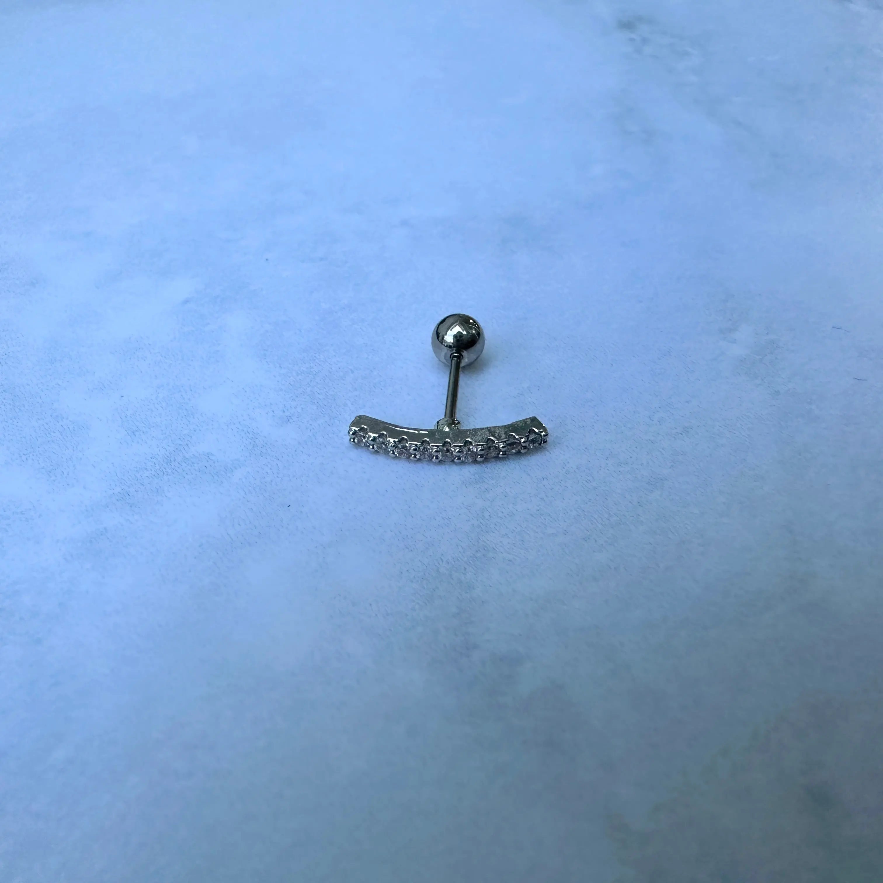 Piercing Acero Barra larga plateado Muun Jewelry