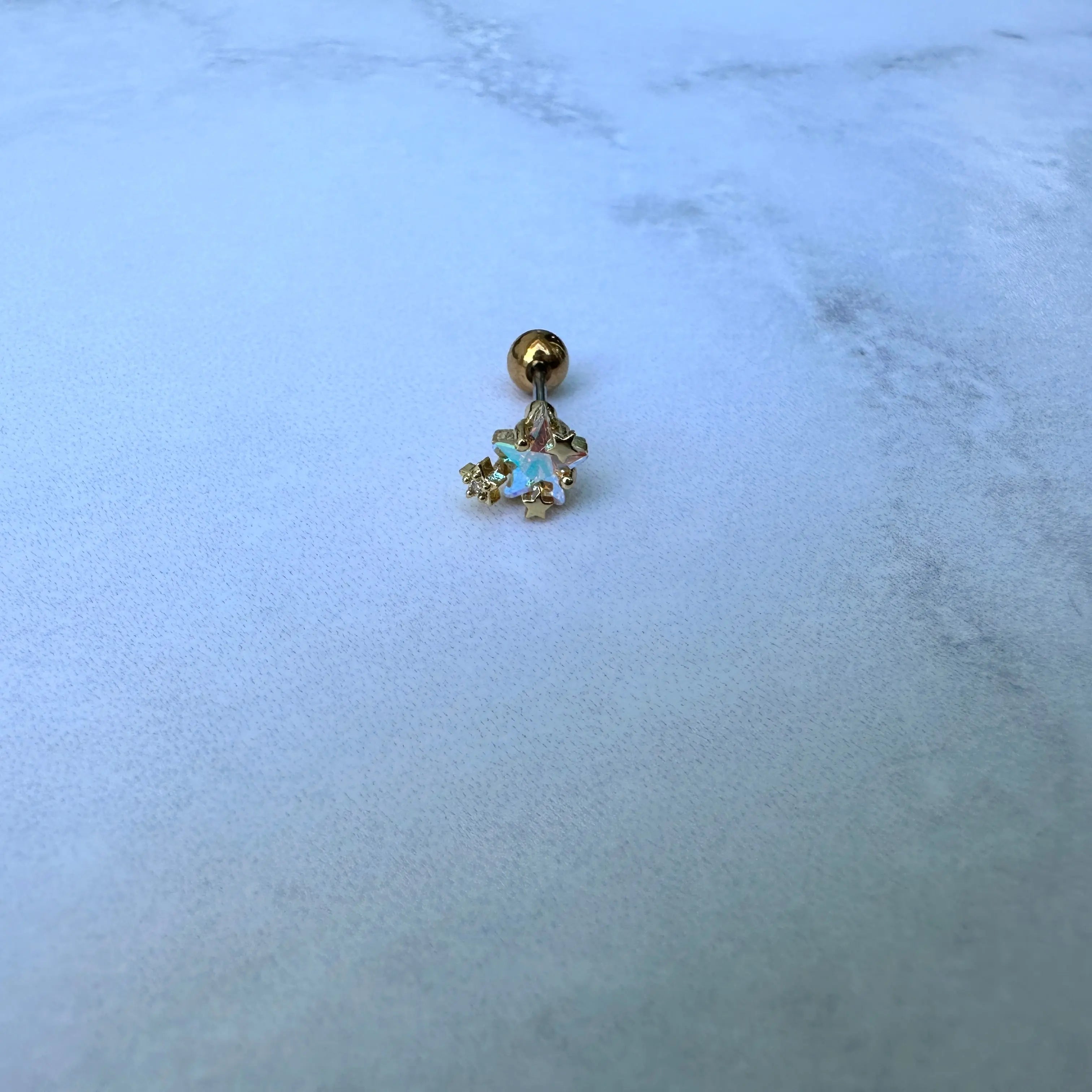 Piercing Acero Estrella brillante dorado Muun Jewelry