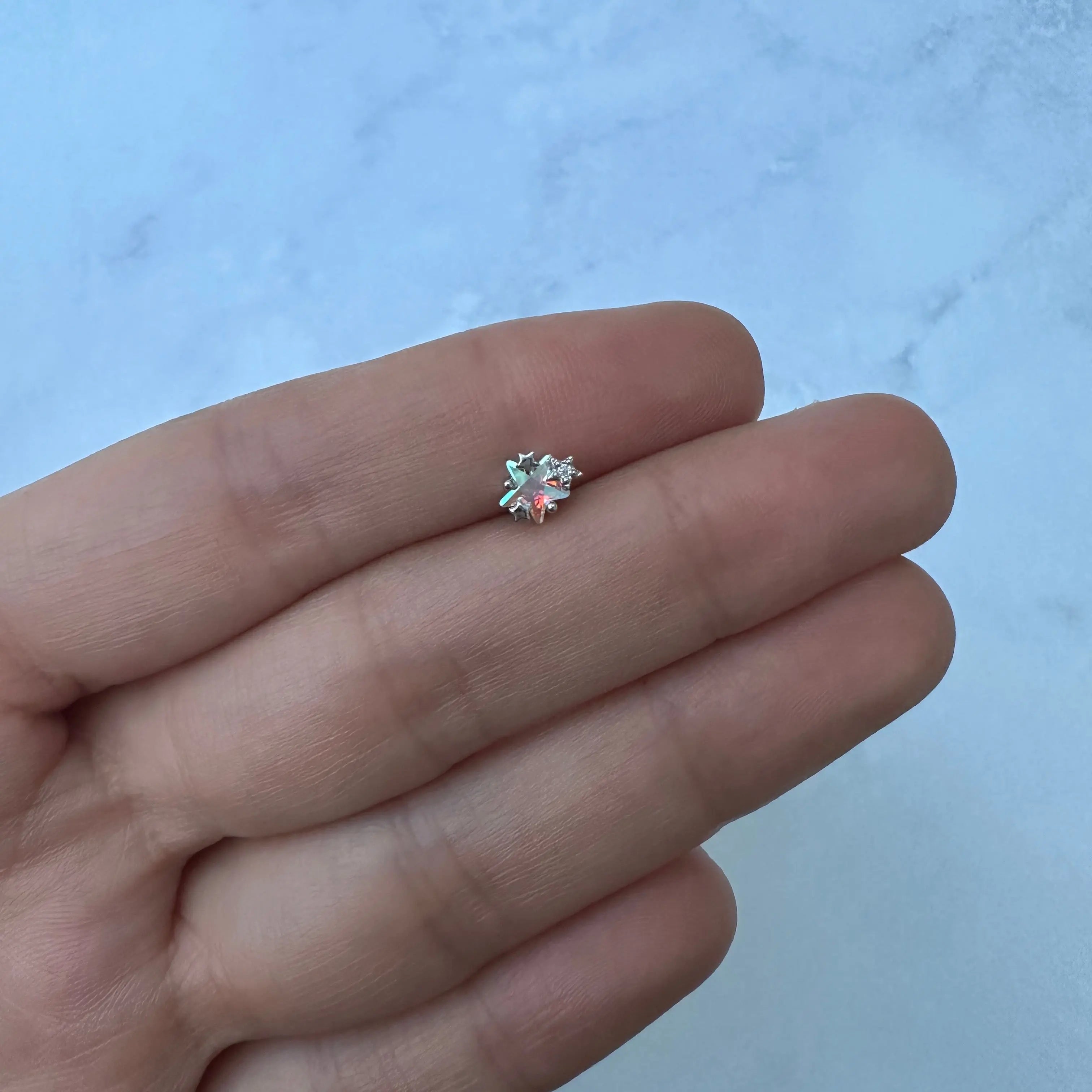 Piercing Acero Estrella brillante plateado Muun Jewelry