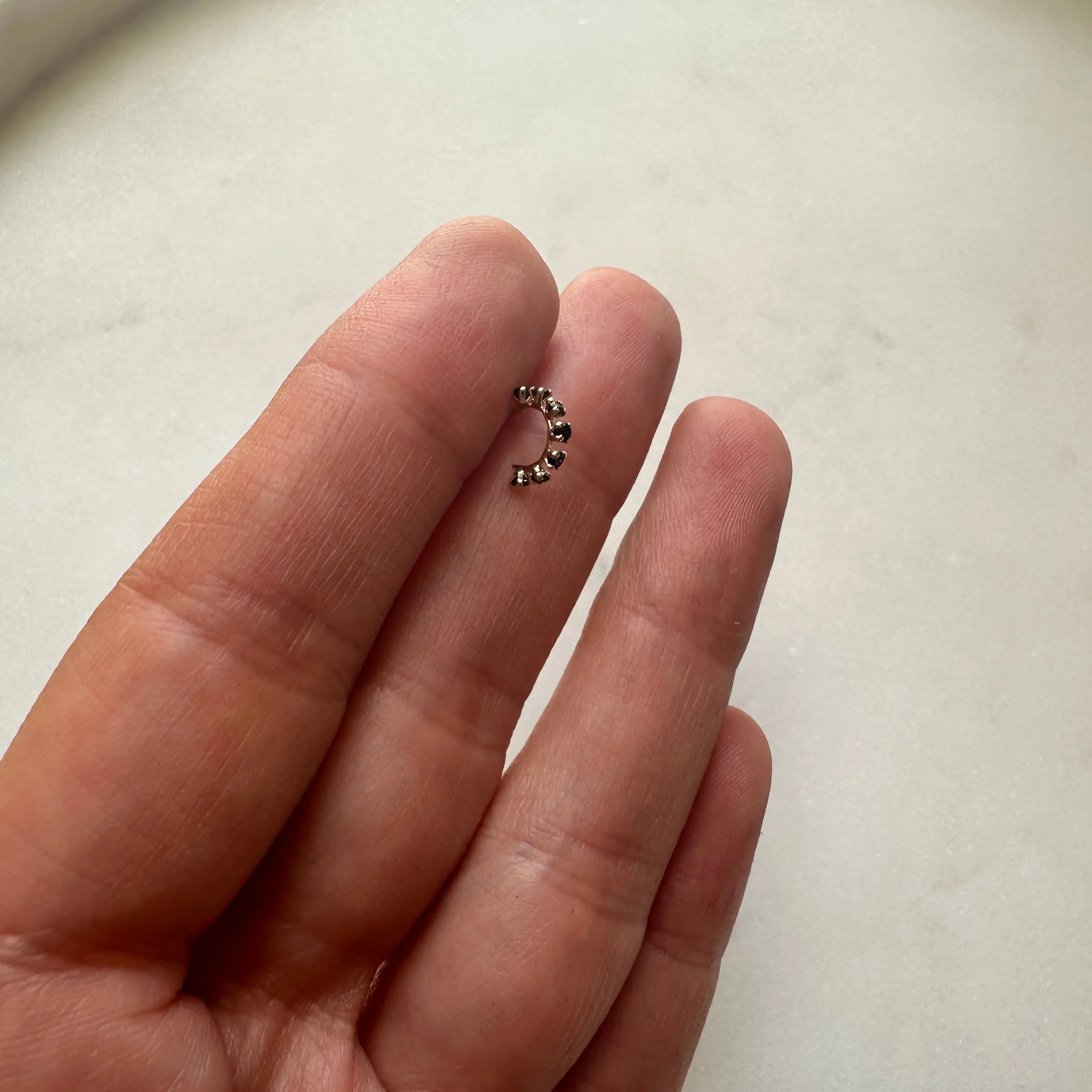 Piercing Arracada Negra Muun Jewelry