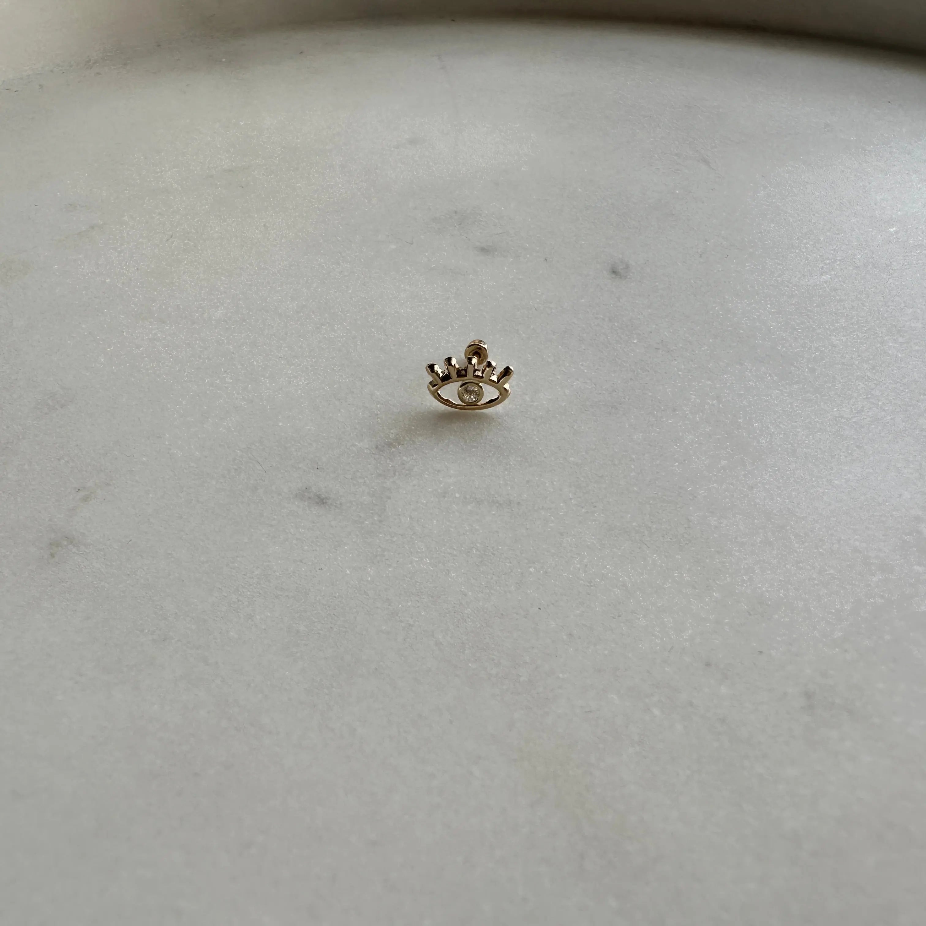 Piercing Ojito Pestañas Blanco Muun Jewelry