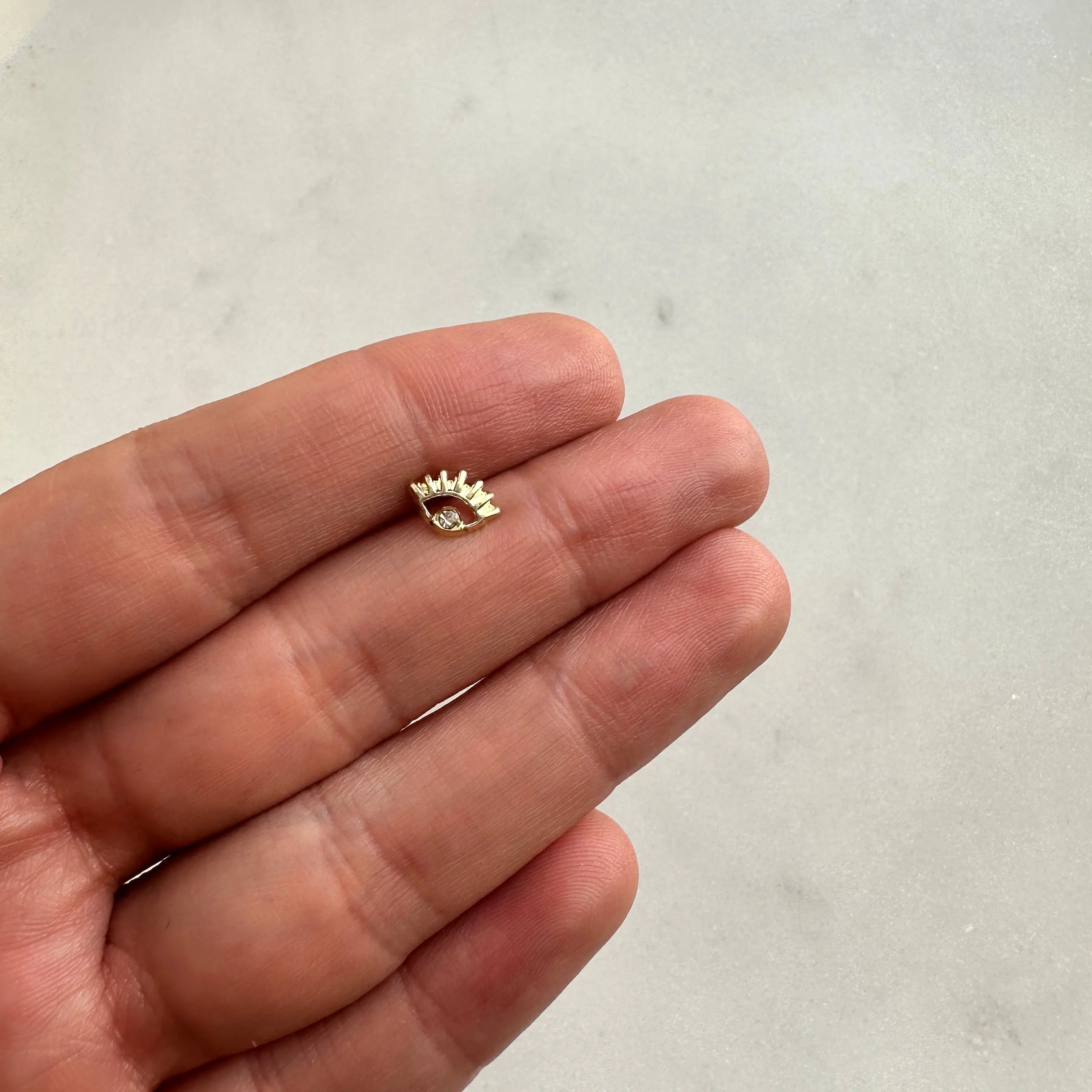 Piercing Ojito Piedrita Blanca Muun Jewelry