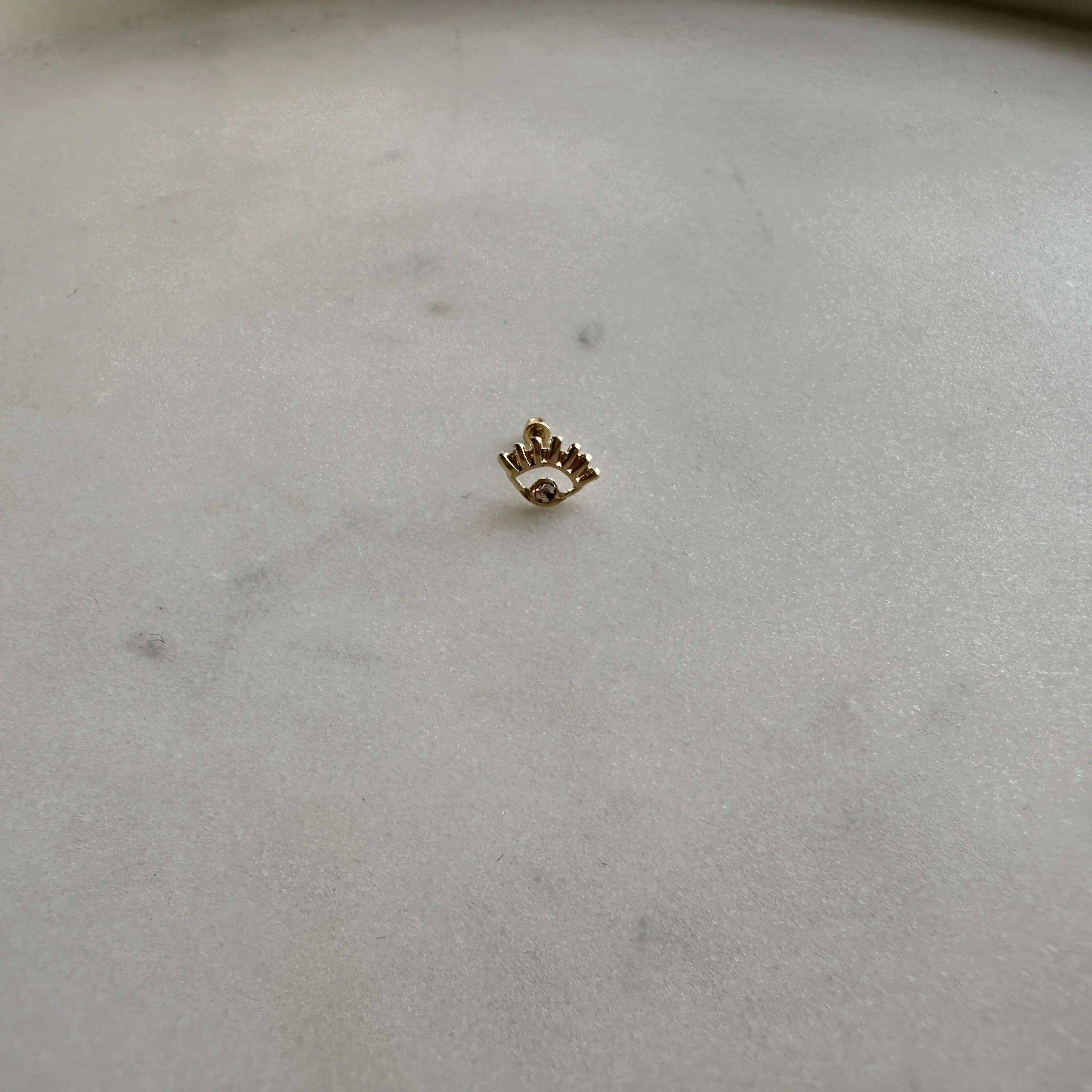 Piercing Ojito Piedrita Blanca Muun Jewelry