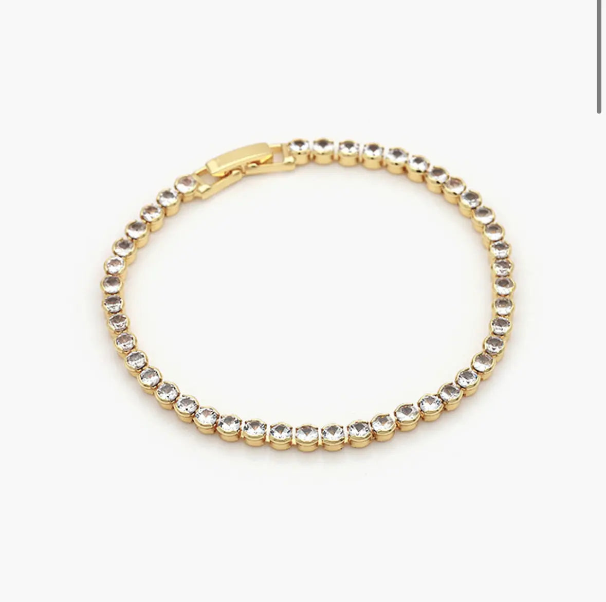 Pulsera Tennis 3mm Gold Muun Jewelry