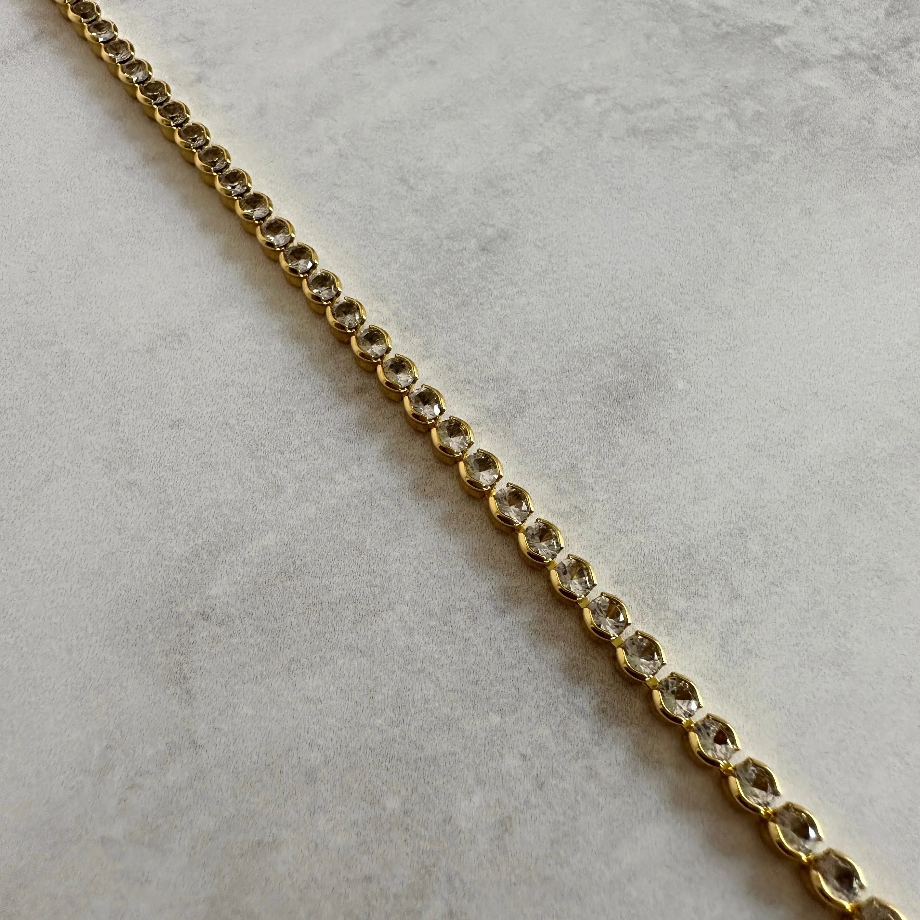 Pulsera Tennis 3mm Gold Muun Jewelry