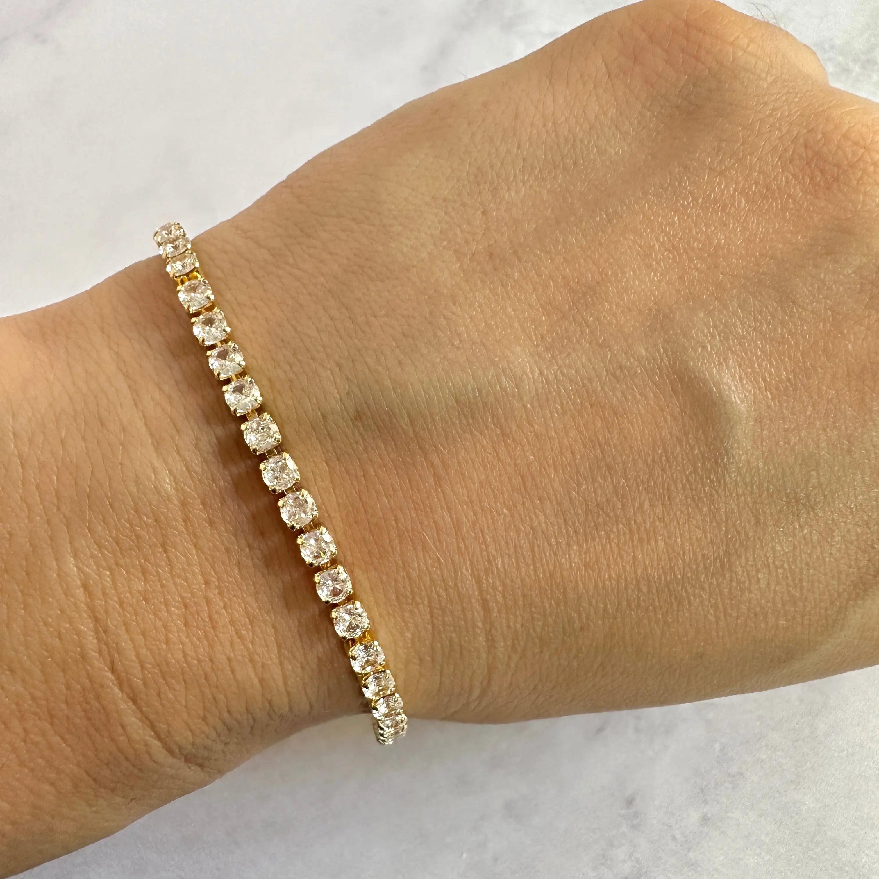 Pulsera Tennis 3mm Gold Muun Jewelry