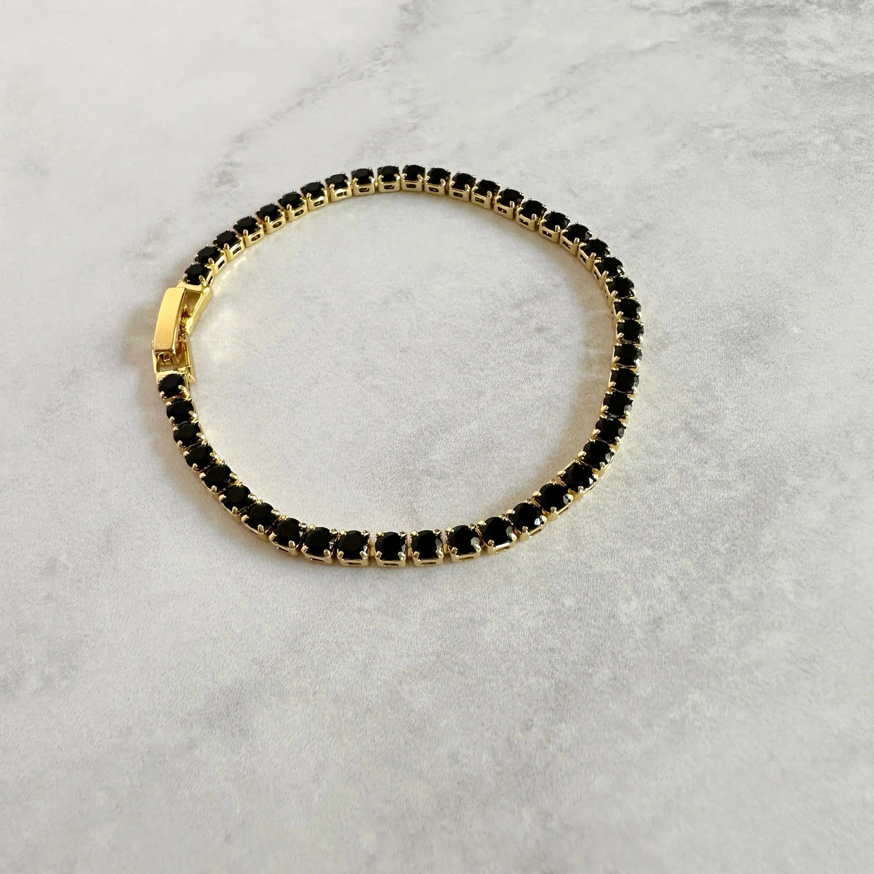 Pulsera Tennis 3mm Negra Muun Jewelry