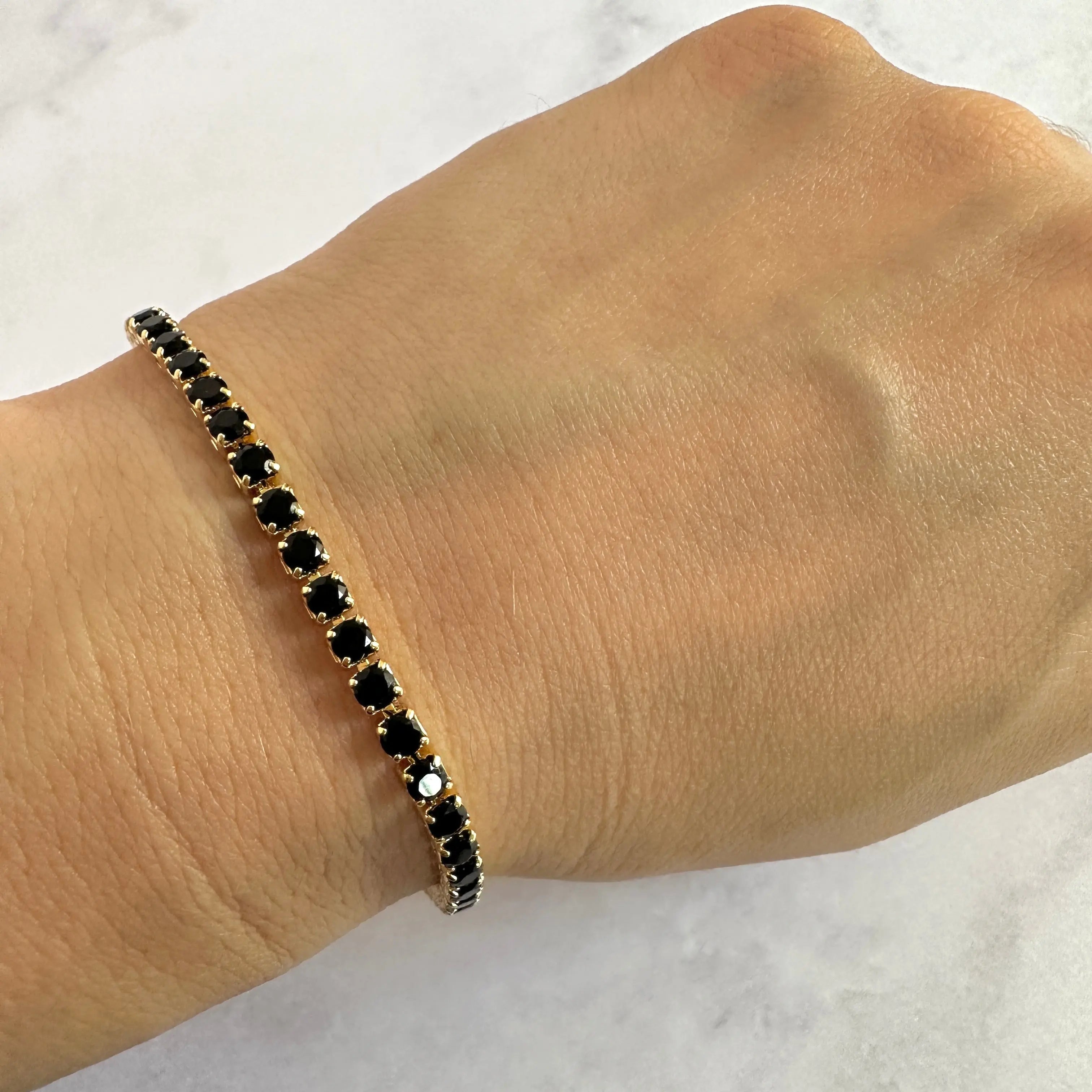 Pulsera Tennis 3mm Negra Muun Jewelry