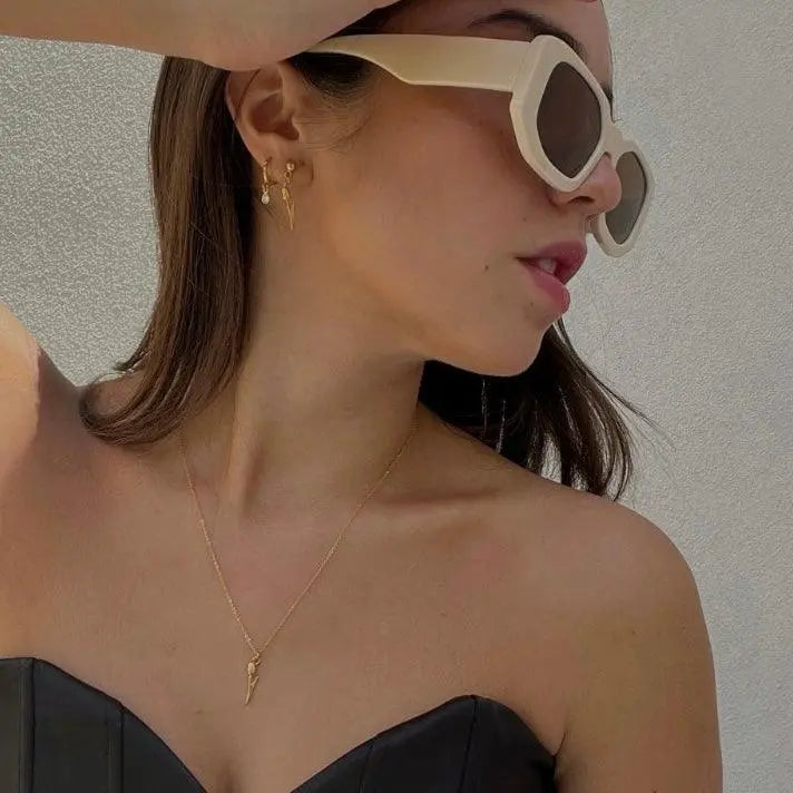 Set Collar y Aretes Tulipán Set Gold Muun Jewelry