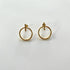 Aretes Círculo Barra Aretes Gold  Muun Jewelry
