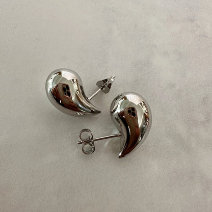 Aretes Dupe Bottega mini Silver   Muun Jewelry