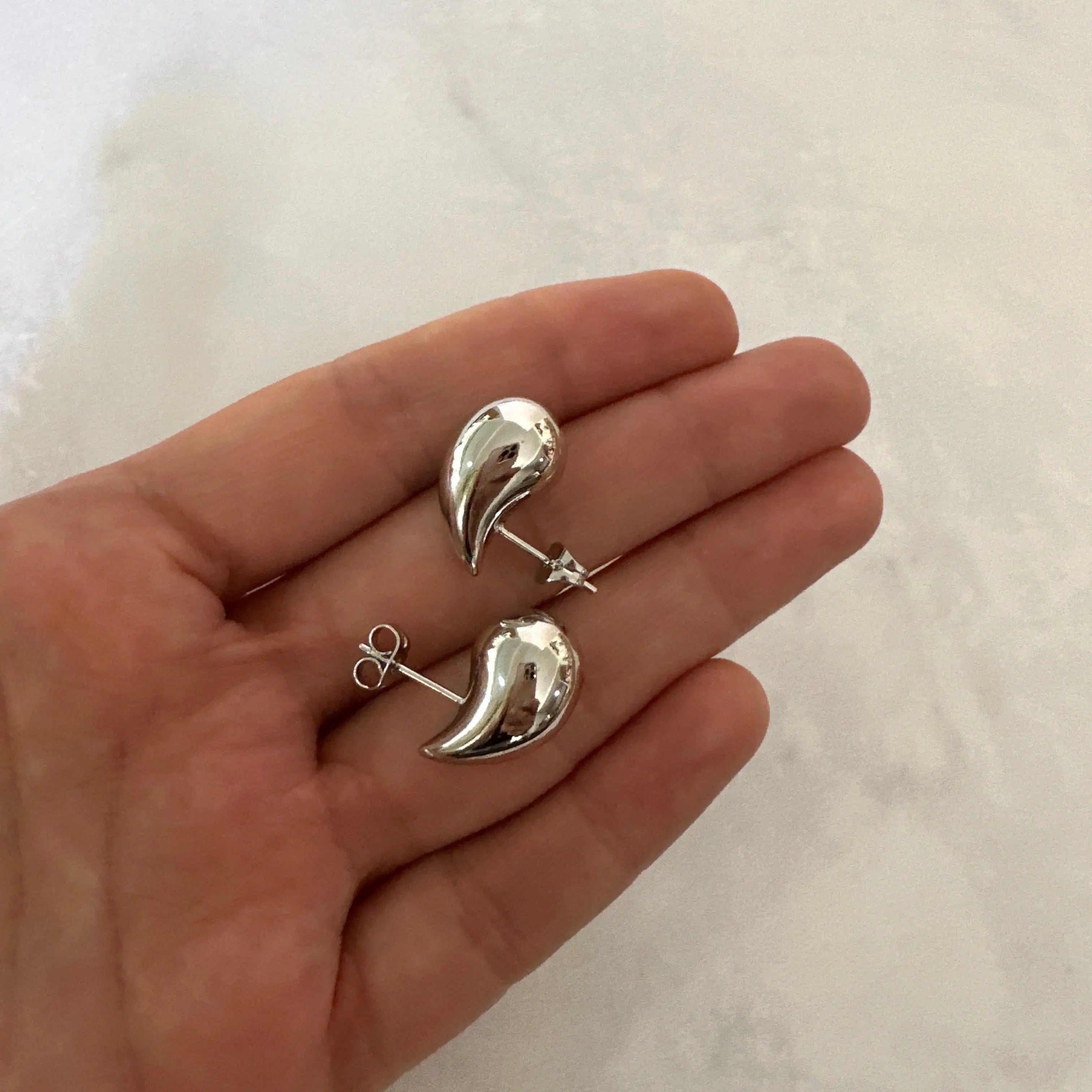 Aretes Dupe Bottega mini Silver   Muun Jewelry