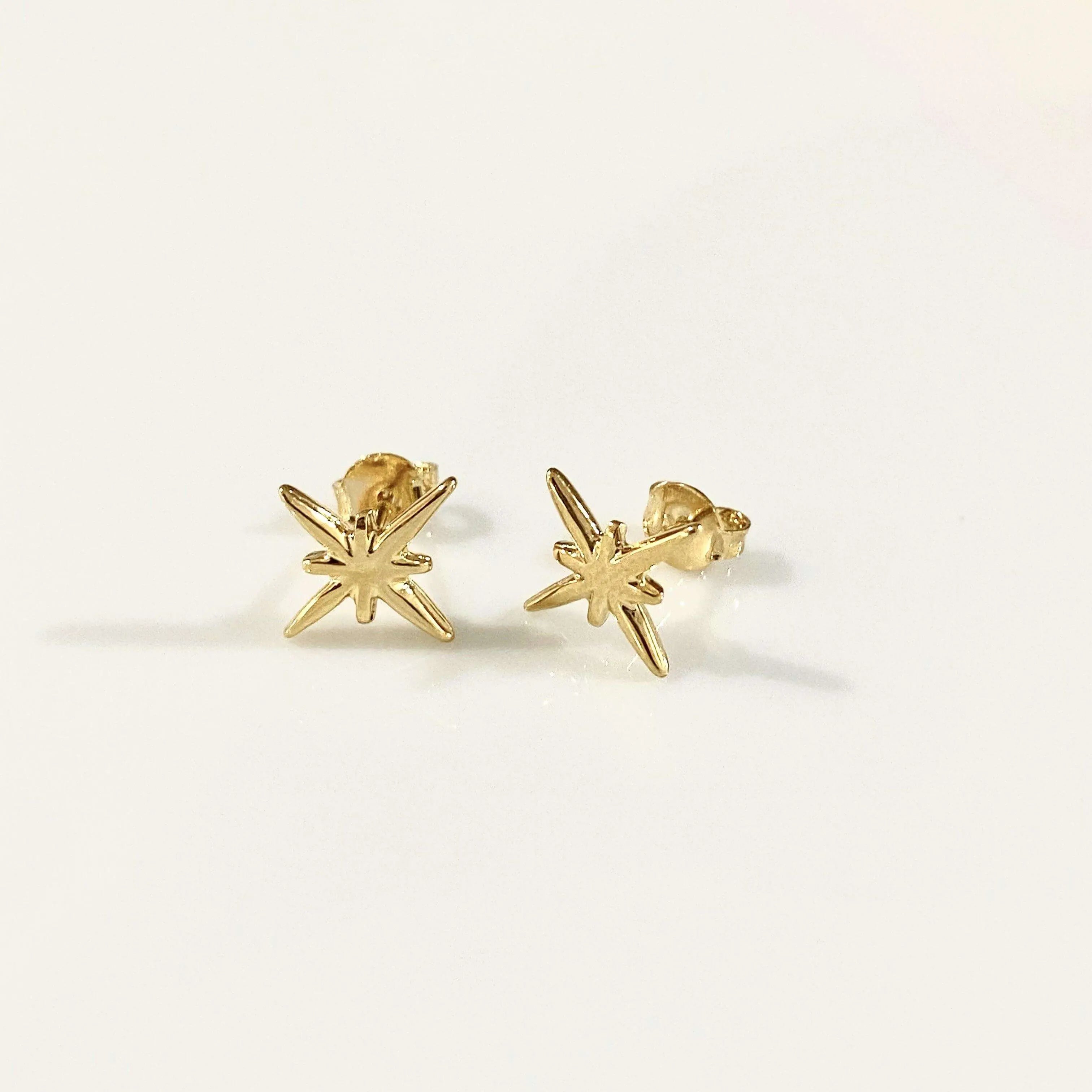 Aretes Estrella del Norte Aretes Gold  Muun Jewelry