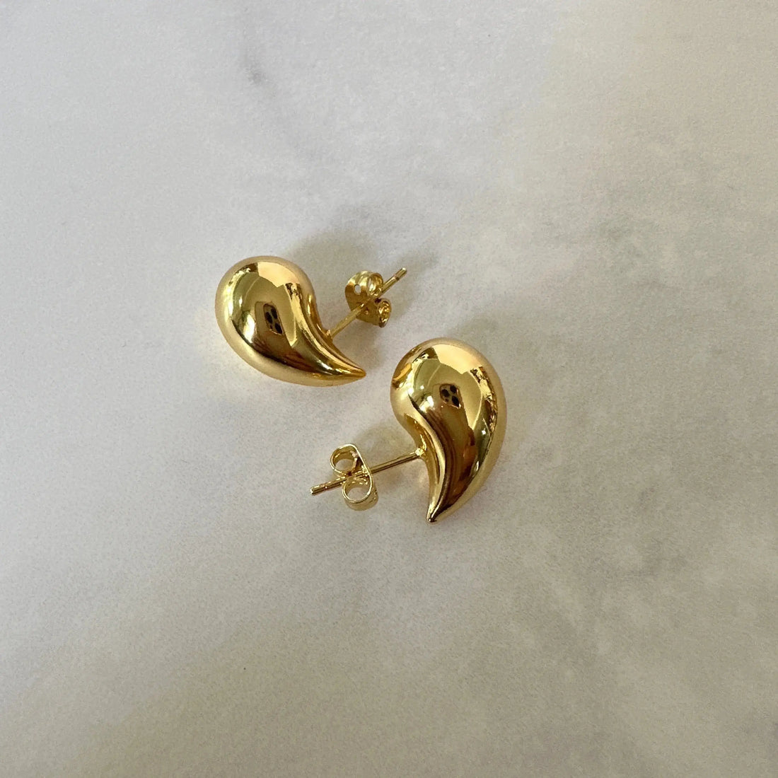 Aretes Gota Dupe Bottega mini gold   Muun Jewelry
