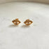 Aretes Ojito piedrita blanca Aretes Gold  Muun Jewelry