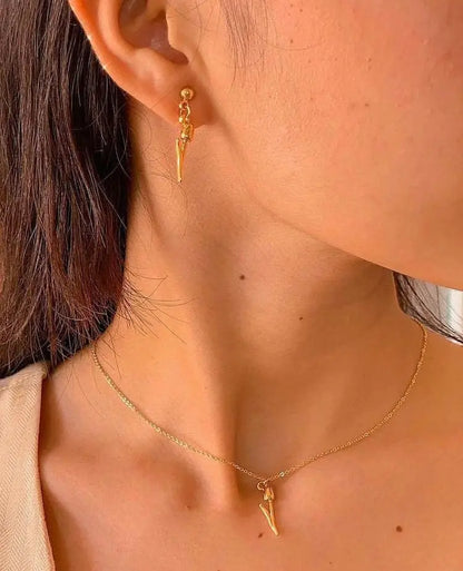 Aretes Tulipán Aretes Gold  Muun Jewelry