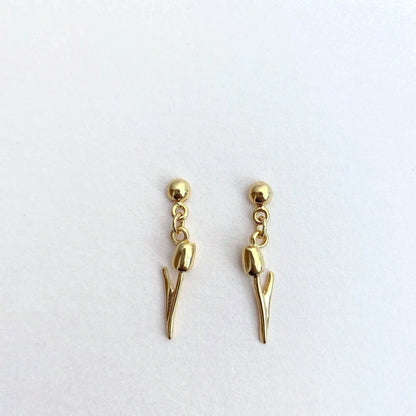 Aretes Tulipán Aretes Gold  Muun Jewelry