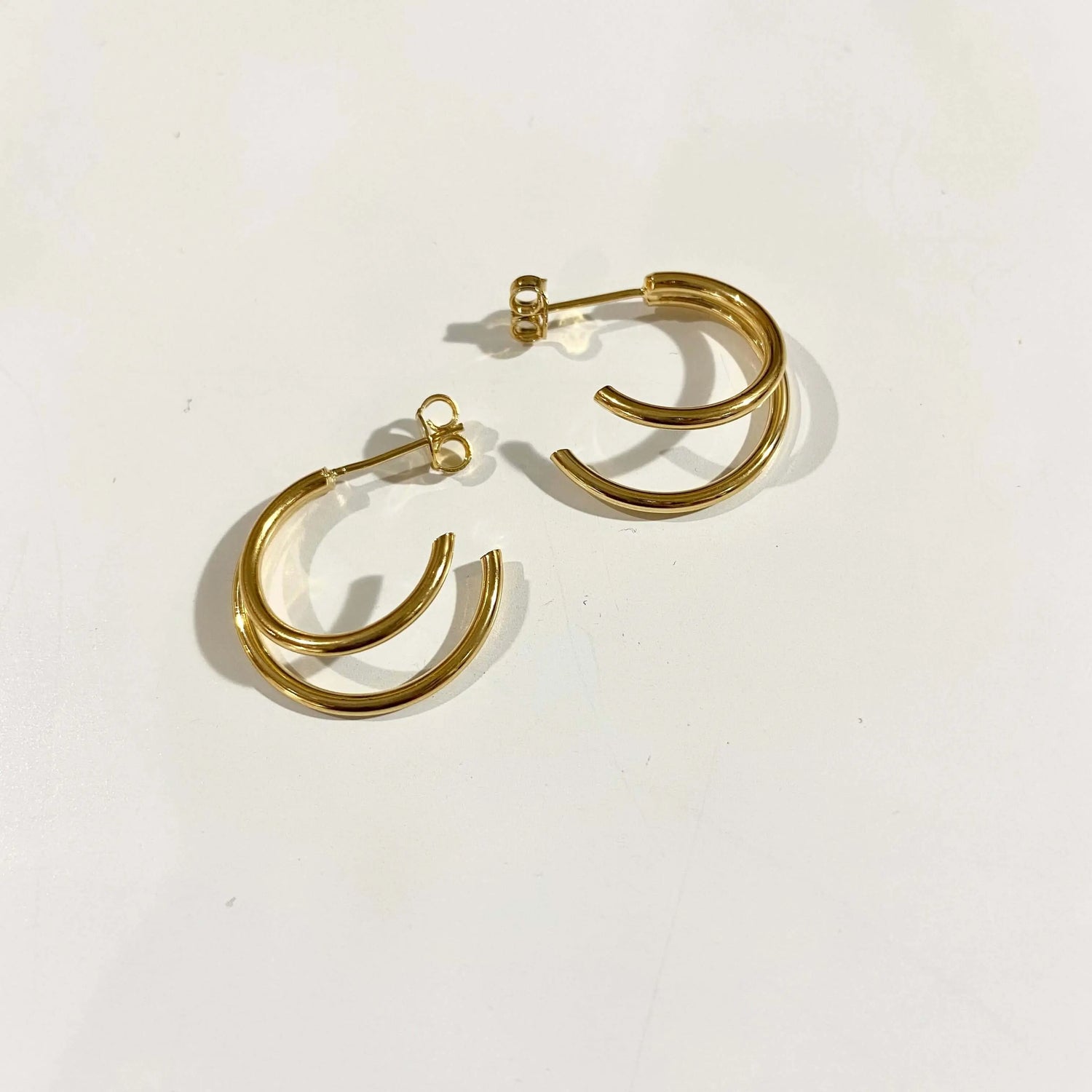Arracada Doble Aretes Gold  Muun Jewelry