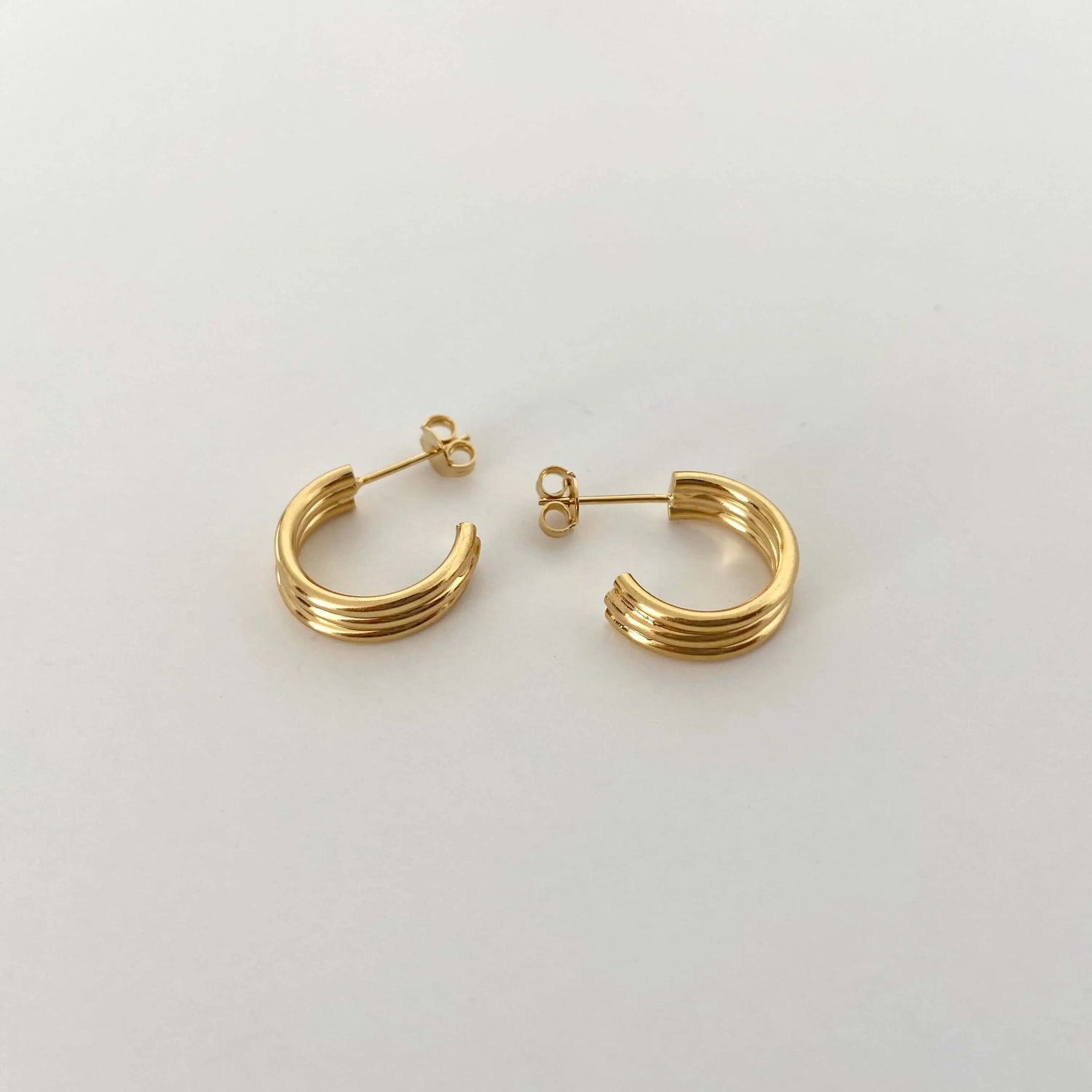 Arracada Triple Aretes Gold  Muun Jewelry