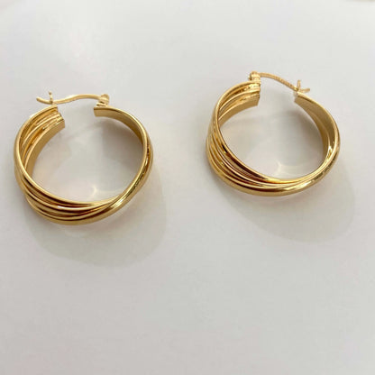 Arracadas Jumbo Aretes Gold  Muun Jewelry