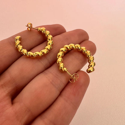 Arracadas Trenzadas Aretes Gold  Muun Jewelry
