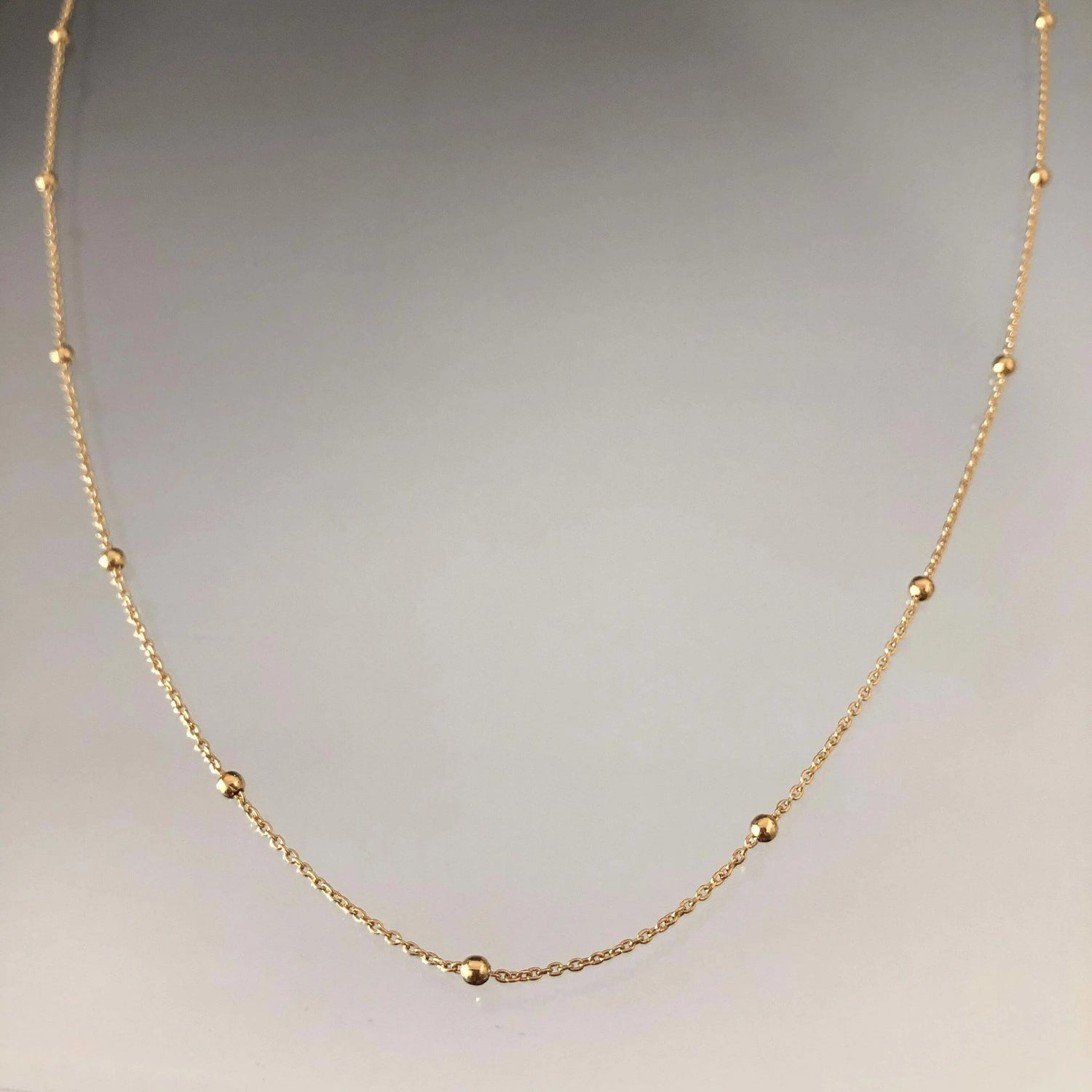 Cadena Corta Bolitas Choker Collares Gold  Muun Jewelry