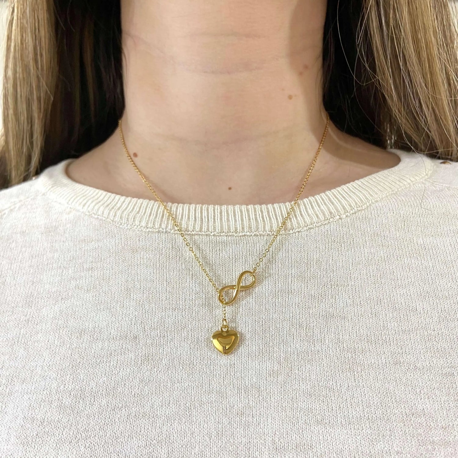 Collar Corazón Infinito Collares Gold  Muun Jewelry