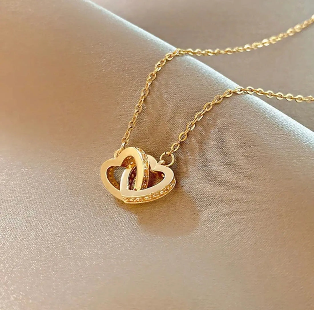 Collar Corazones entrelazados Shine y joyero Corazón   Muun Jewelry