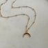 Collar Luna Invertida Cadena Bolitas Collares Gold  Muun Jewelry