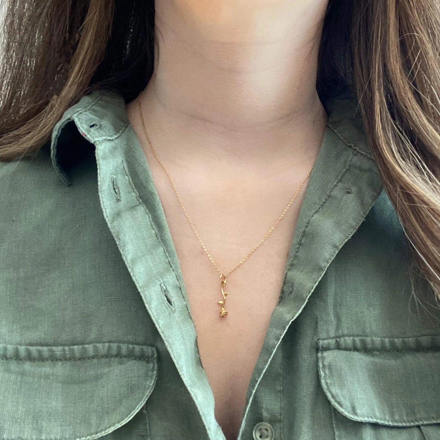 Collar Rosa Collares Gold  Muun Jewelry
