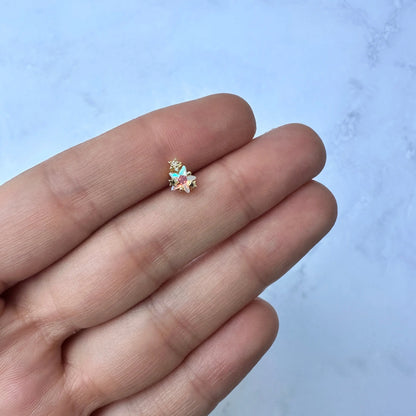 Piercing Acero Estrella brillante dorado   Muun Jewelry