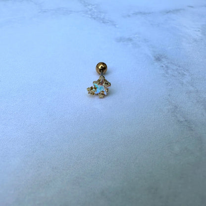 Piercing Acero Estrella brillante dorado   Muun Jewelry