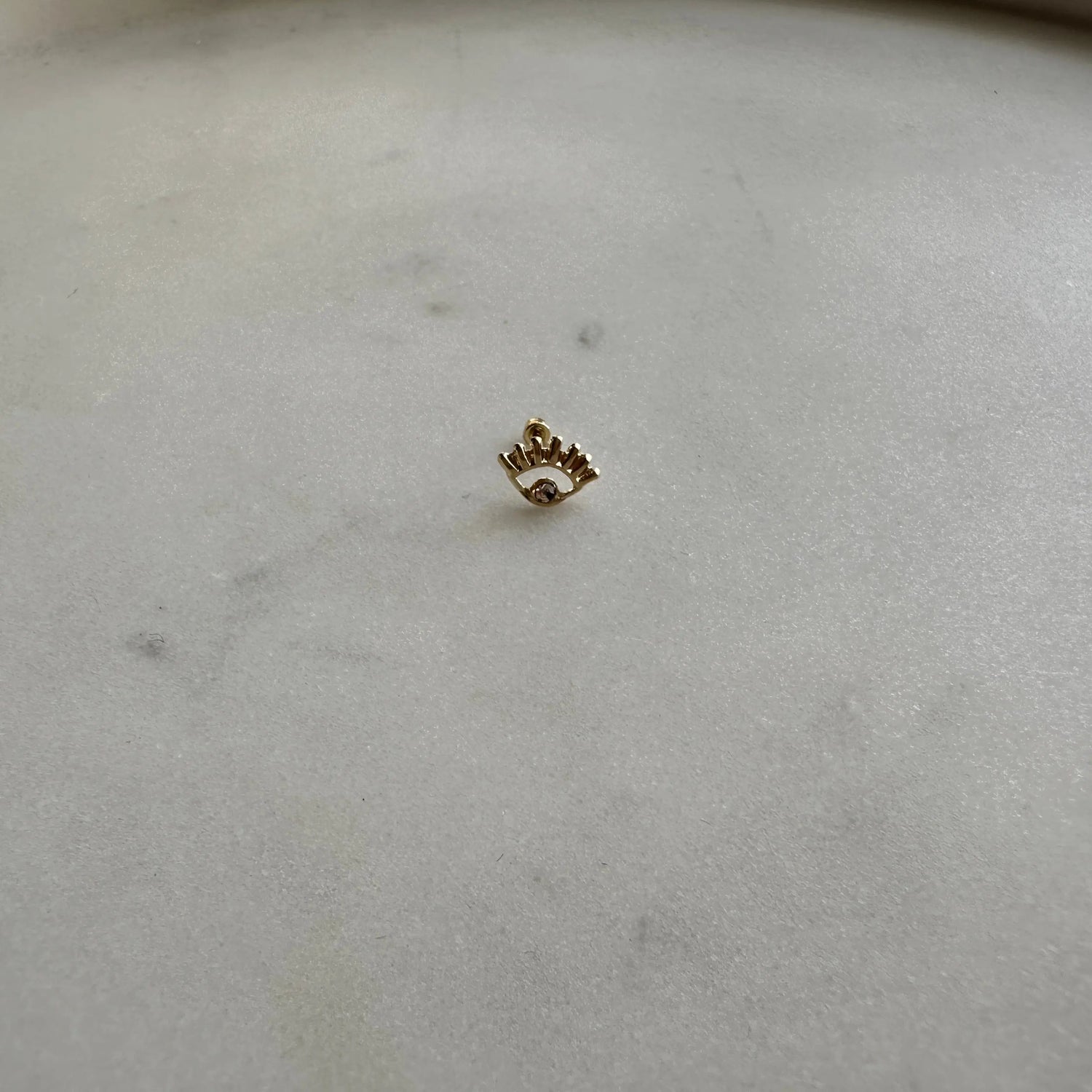 Piercing Ojito Piedrita Blanca   Muun Jewelry