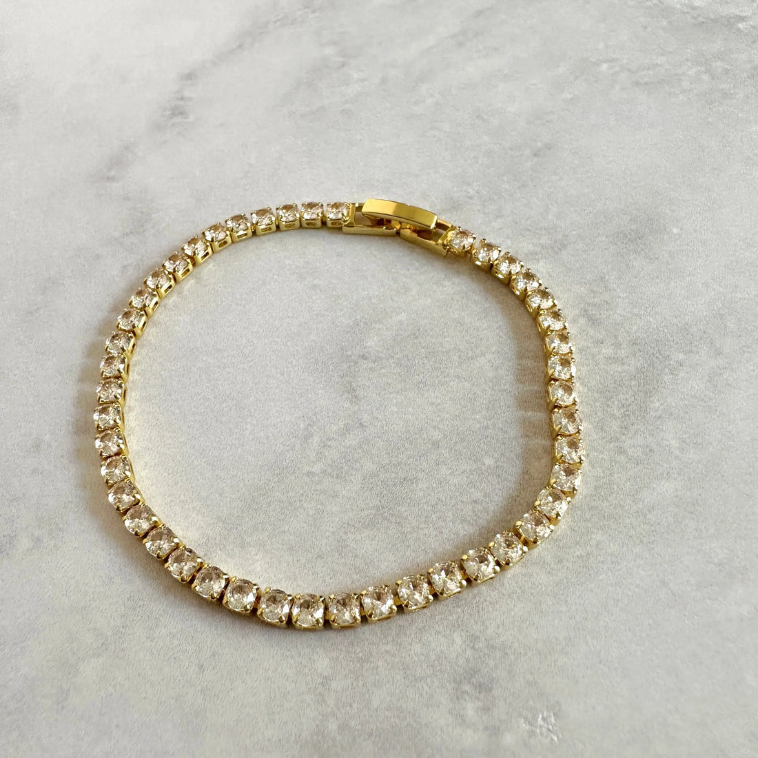 Pulsera Tennis 3mm Gold   Muun Jewelry
