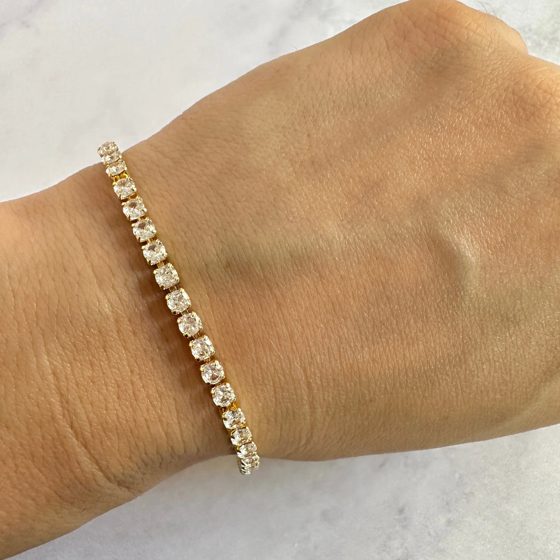 Pulsera Tennis 3mm Gold   Muun Jewelry