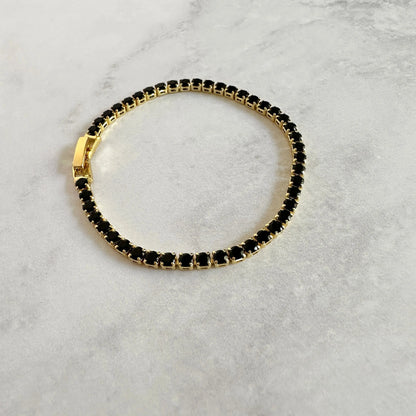 Pulsera Tennis 3mm Negra   Muun Jewelry