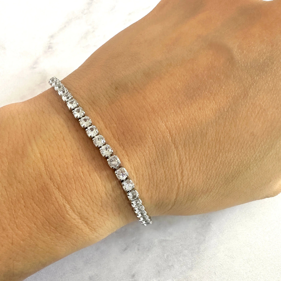 Pulsera Tennis 3mm Silver   Muun Jewelry