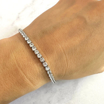 Pulsera Tennis 3mm Silver   Muun Jewelry