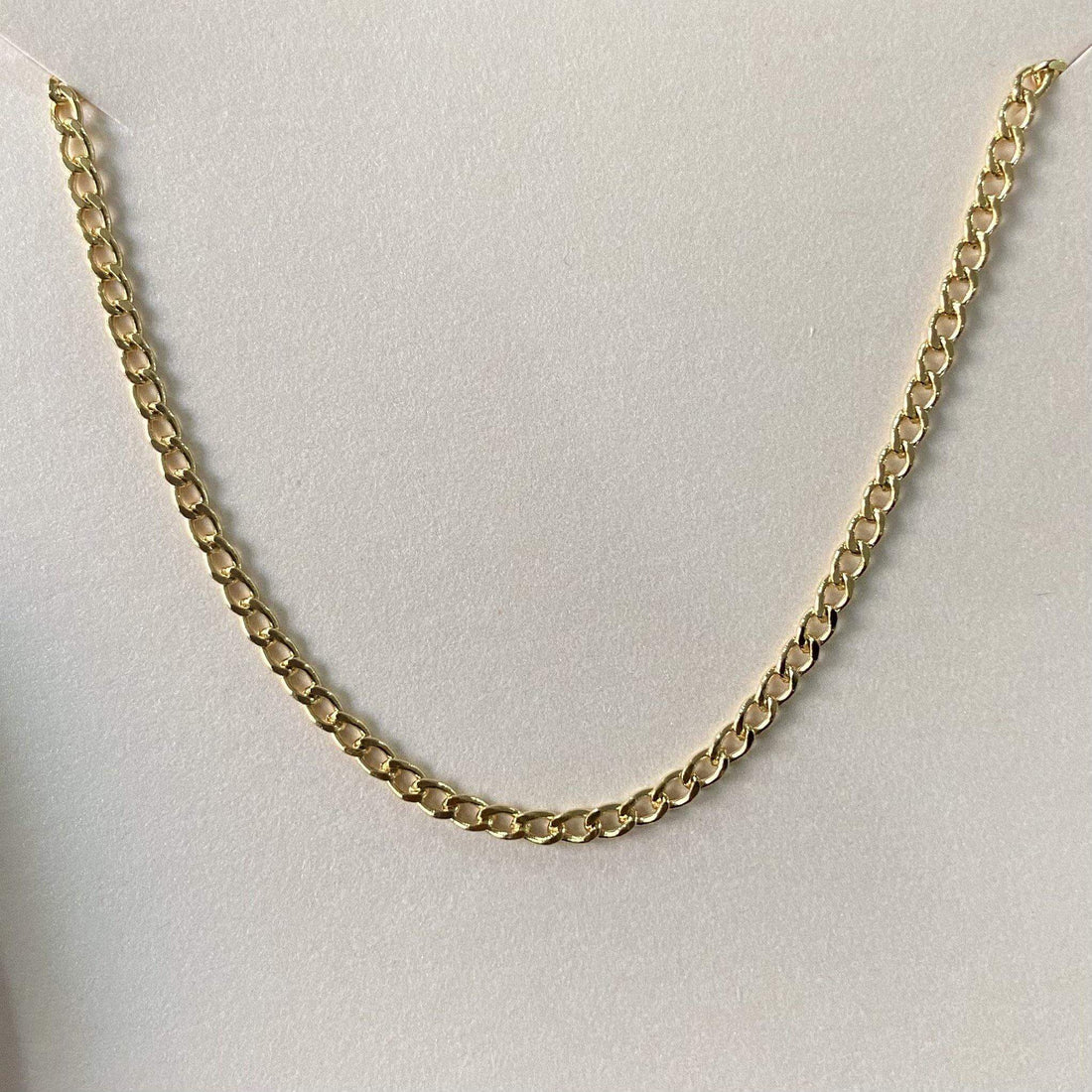 Cadena Barbada Corta Choker - Muun Jewelry - Joyería -Chapa de Oro 22K